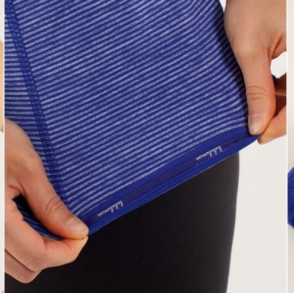 Ladies NWOT Lululemon Run Catch Me Tank Royal Purple/Black Sz 4 gym running yoga - Picture 4 of 9